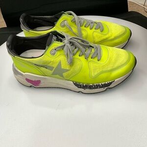 Rare Golden Goose Lime Green Dad Star Sneakers Size 38